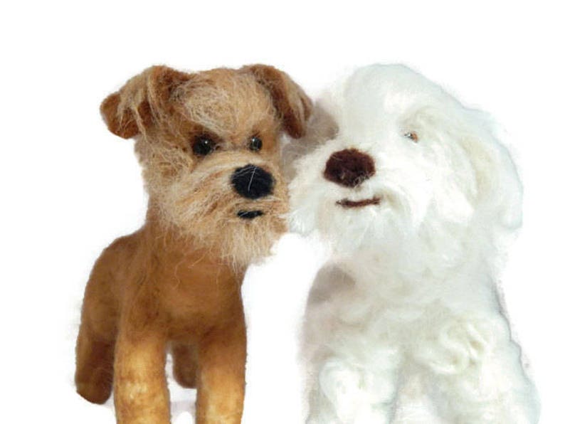 Two custom Needle felt sighthound art by BenMcFuzzylugs image 4