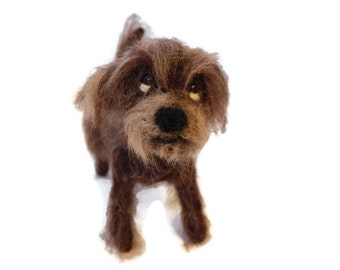 Personalised Dog Sculpture, Needle Felted Mutt, Crossbreed or any breed of Dog, Made To Order