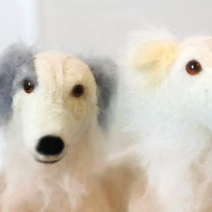 Two custom Needle felt sighthound art by BenMcFuzzylugs image 1