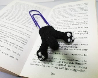 Cat Lovers Gift -  black cat bookmark - Halloween Black Cat Decor