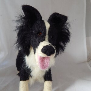 Custom TWO Needle felted Dogs Large size example Needle Felted Border collie and spaniel Border collie art image 2