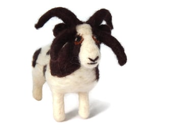 Custom Needle felted miniature Jacobs Sheep  Soft Sculpture - handcrafted sheep figurine - Farm Decor, Country Decor, Sheep lover