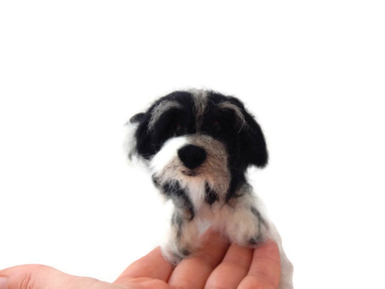 Custom Needle Felt Dog Handmade To Order. Example Havanese Sculpture or Tibetan Terrier image 2