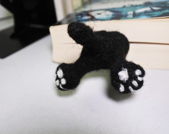 Black Cat Bookmark. Halloween cat lovers gift Paperclip Bookmark