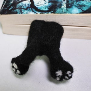 Black Cat Bookmark. Halloween cat lovers gift Paperclip Bookmark image 2