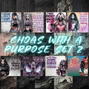 Papier anti-adhésif pour peinture au diamant personnalisé et époustouflant « Chaos with a Purpose : Collection - Set 2 »