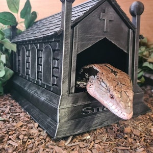 Snake/lizard floor hide Crypt style, can be sand pit Water bowl or solid floor cool humid hide