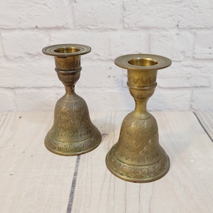 Vintage Brass Candlestick Bells
