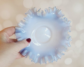 ヴィンテージガラスボウル、フリルエッジ - Etsy 日本