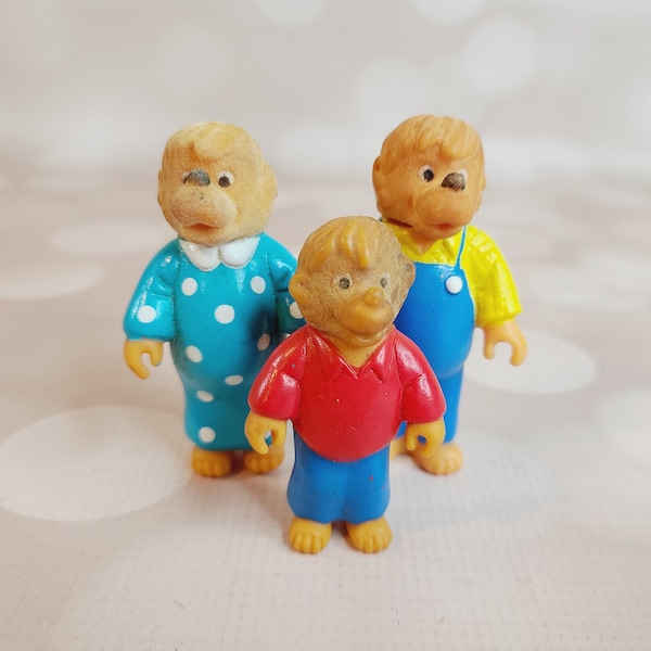 Vintage Berenstain Bears Toy Figures, Set of 3