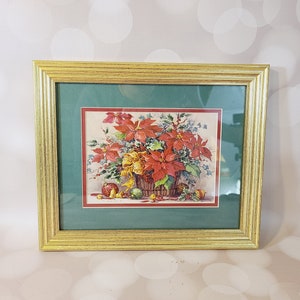 Vintage Poinsettia Art, Christmas, Barbara Mock