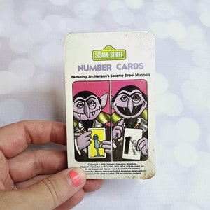 Cartes vintage numérotées de Sesame Street, 1978
