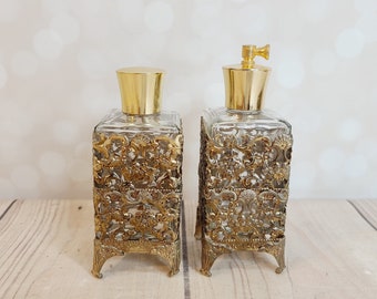 Vintage Perfume Bottle Set of 2