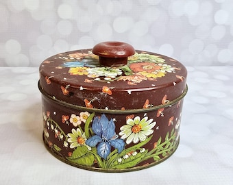 Vintage Avon Floral Hypnotique Powder Tin