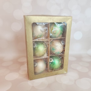 Vintage Shiny Brite Ornaments, Set of 6