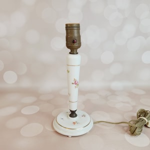 Vintage Ceramic Lamp, Floral