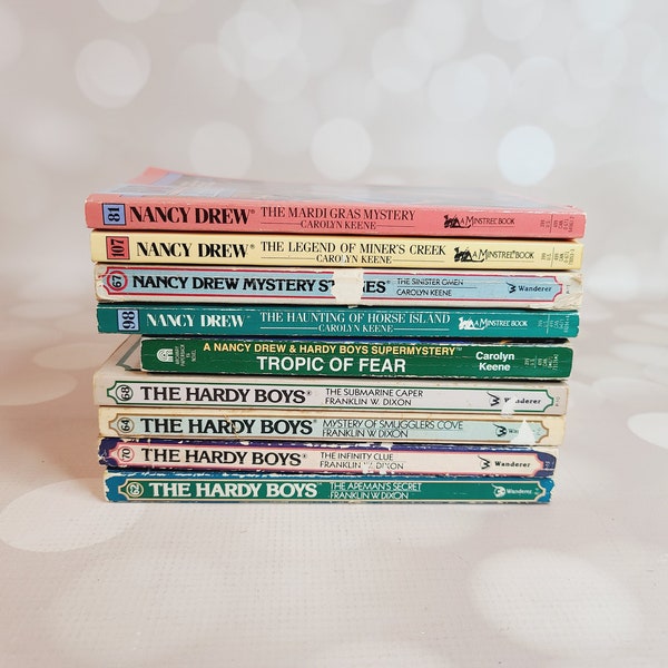 vintage Nancy Drew Hardy Boy Books Ensemble de 9