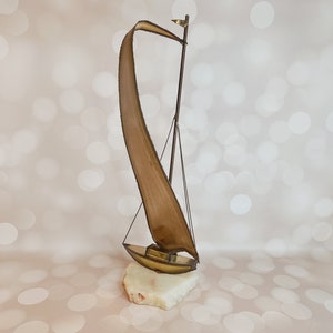 Escultura de velero vintage, mediados de siglo