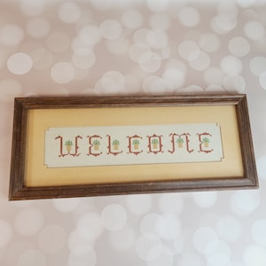 Vintage Welcome Needlepoint