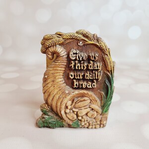 Vintage Napkin Holder, Give us this day our daily bread