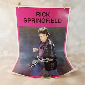 Vintage Rick Springfield Poster, 1982