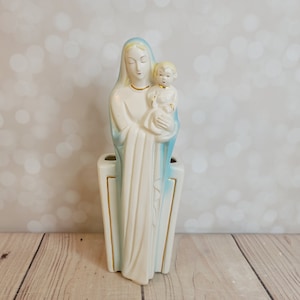 Vintage Madonna and Child Planter