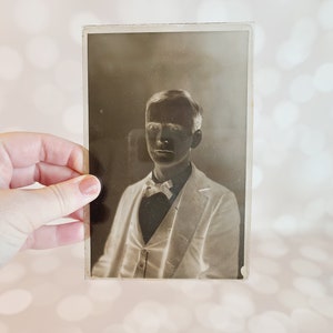 Antique Man Portrait, Velox Glass Negative