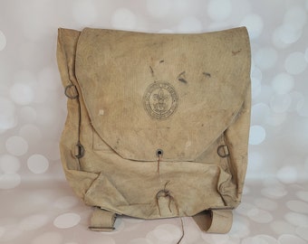 Vintage Boy Scouts Canvas Backpack Camping Gear 1950s Boy Scouts