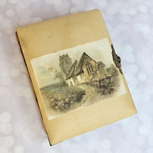 Antique Cabinet Card Photo Album With Portraits
