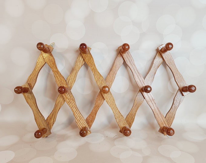 Vintage Accordion Peg Rack Etsy