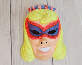 Vintage Superhero Princess Halloween Mask