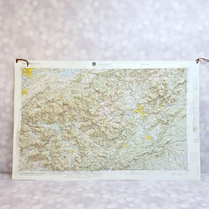Vintage Knoxville SC Relief- 3D-Karte