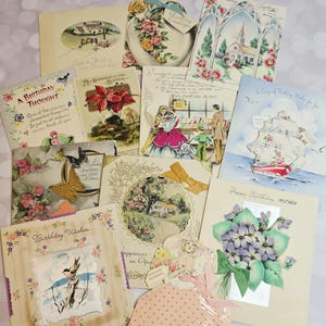 Vintage Birthday Cards Lot