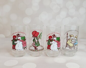 Gafas Holly Hobby vintage, juego de 4, Coca Cola de los años 70