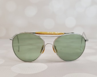 vintage eyewear 1940s /サングラス /アイウェア Vintage 1940s American Optical Aviator Sunglasses WW2 G-15 Hunting