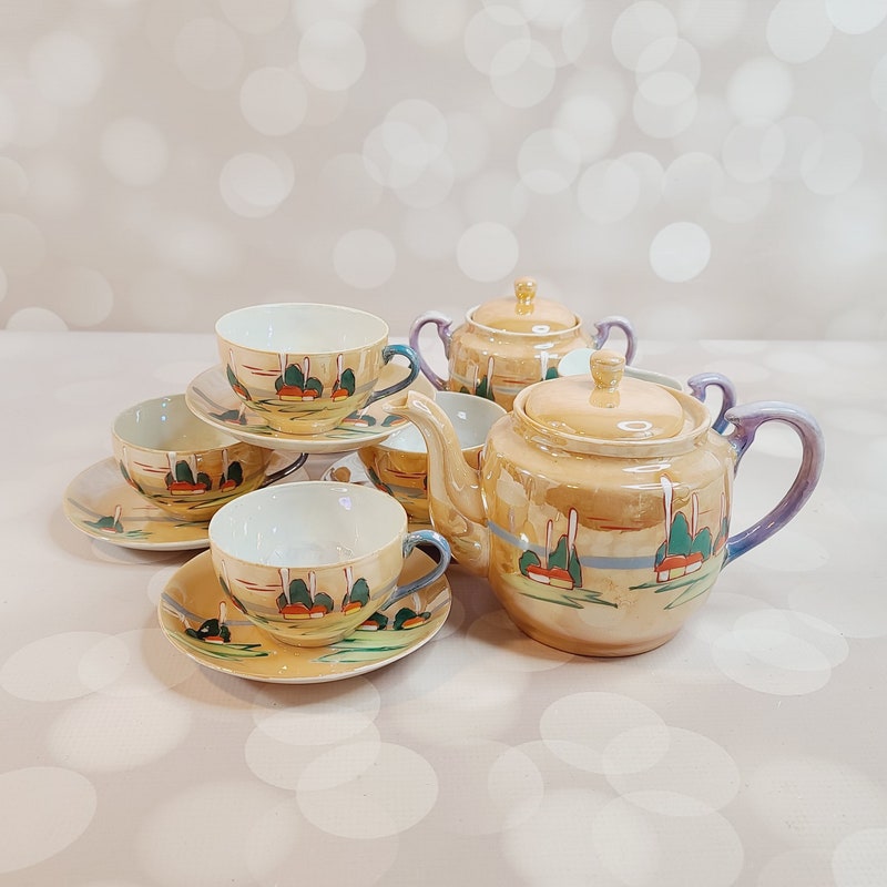 Luster Tea Set Lusterware Tea Set - Etsy