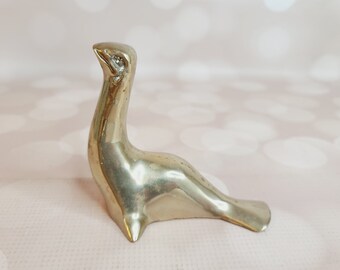 Estatua de sello de latón vintage