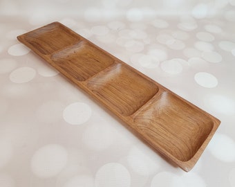 Vintage Teak Divided Tray