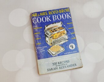 Vintage meneer en mevrouw Rotobroil kookboek