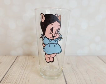 Vintage Petunia Pig Glass