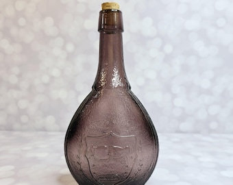 Botella vintage de vidrio amatista de Wheaton Union Bottle