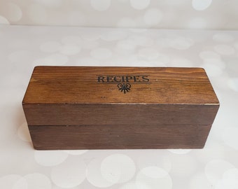 Vintage Wood Recipe Box