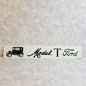 Vintage Metal Ford Model T Sign