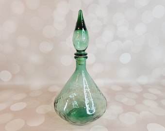 Vintage Empoli Green Decanter