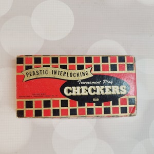 Vintage Checkers Game Pieces