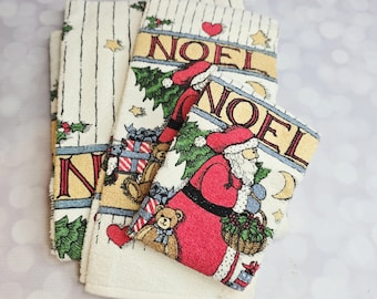 Vintage Christmas Bath Towel Set