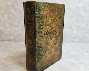Caja de libros de imitación estilo antiguo vintage