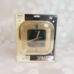 Vintage Spartus Gold Wall Clock, New Old Stock