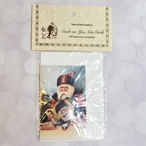 Vintage Santa Note with Button
