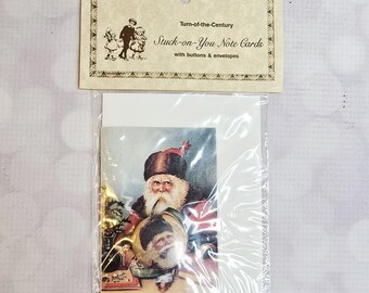 Vintage Santa Note with Button